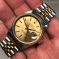 2000 Rolex Datejust 16233 Two Tone Champagne Stick Jubilee Wristwatch with Box and Papers