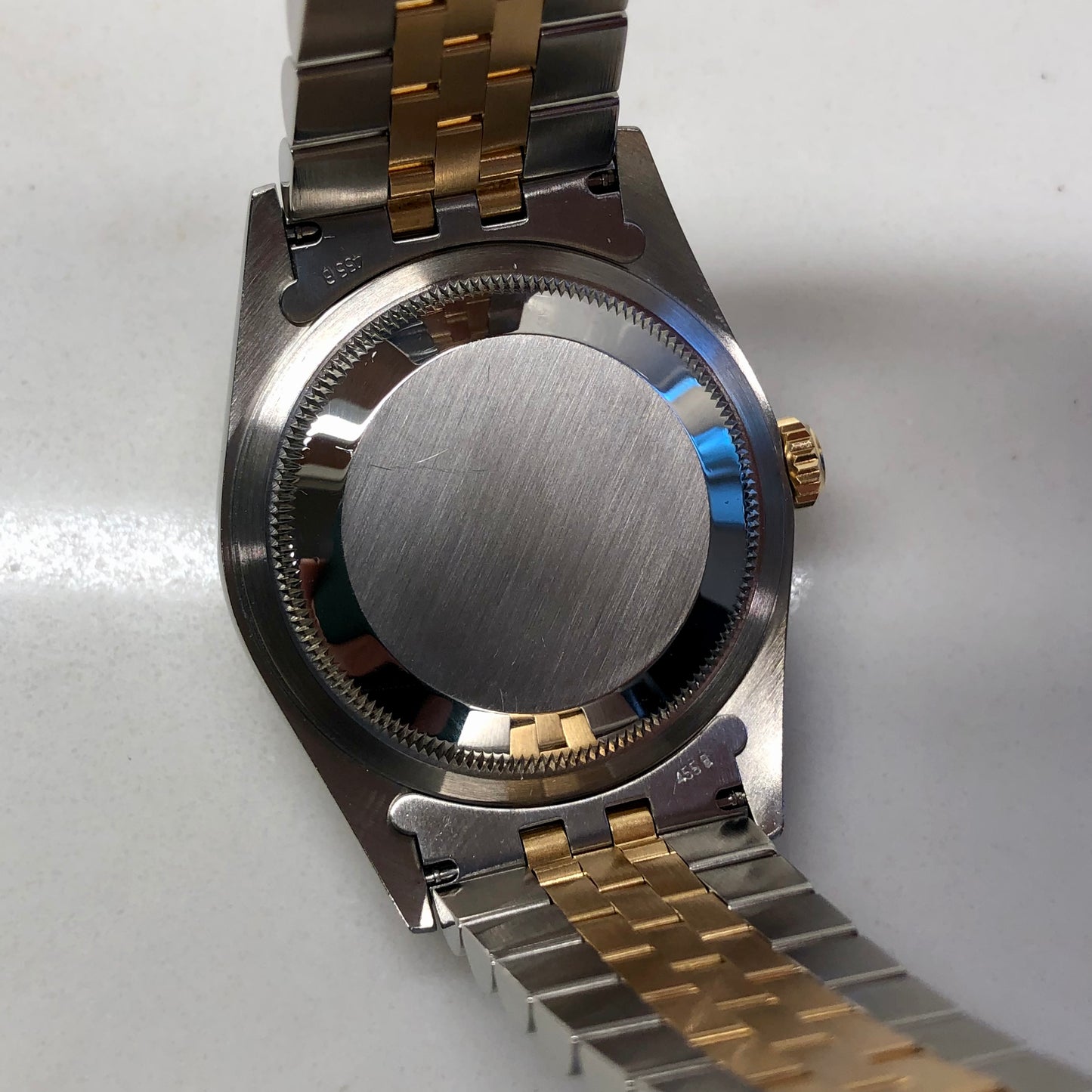 2000 Rolex Datejust 16233 Two Tone Champagne Stick Jubilee Wristwatch with Box and Papers