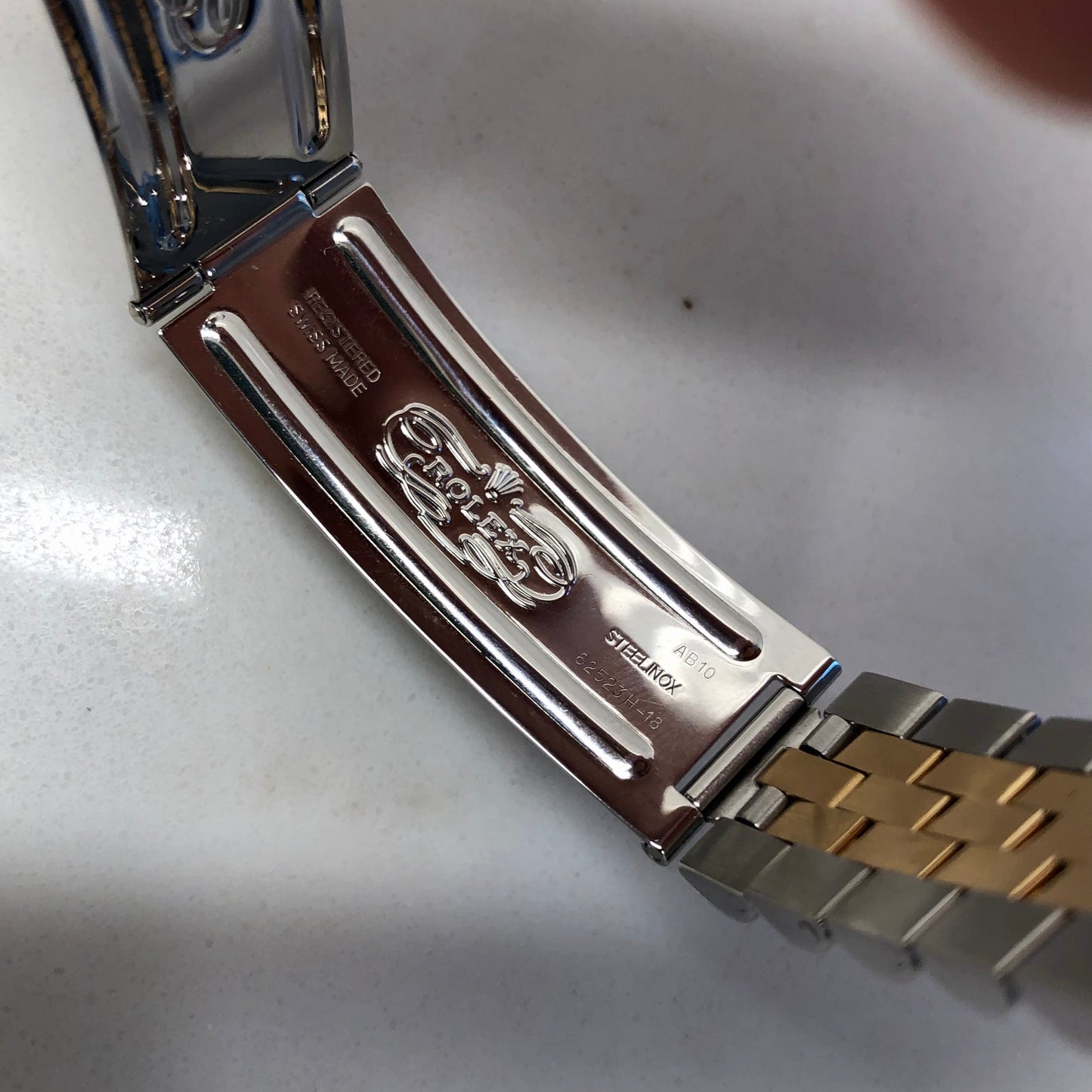 2000 Rolex Datejust 16233 Two Tone Champagne Stick Jubilee Wristwatch with Box and Papers