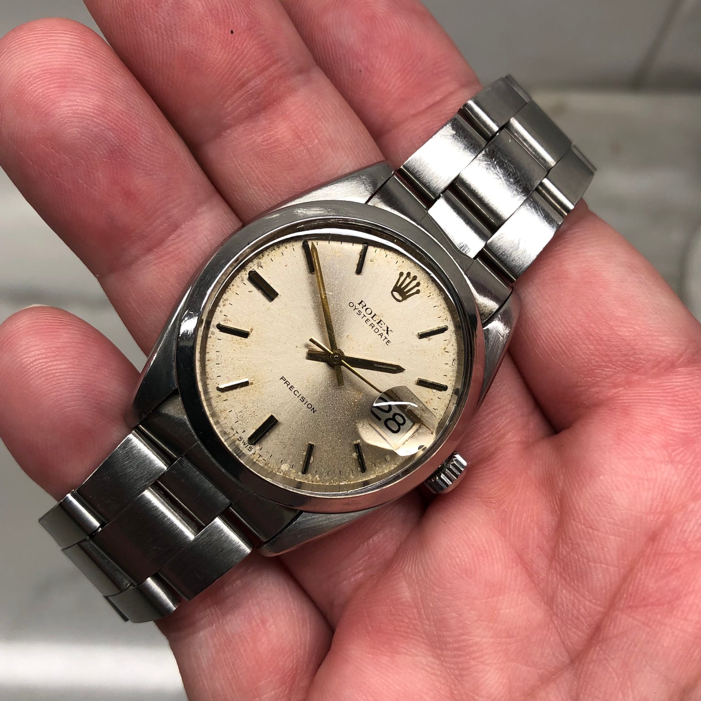 1961 Rolex OysterDate Precision 6694 Stainless Steel Manual Wristwatch - Hashtag Watch Company