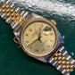 1988 Rolex Datejust 16233 Two Tone Champagne Roman Jubilee Wristwatch