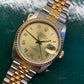 1988 Rolex Datejust 16233 Two Tone Champagne Roman Jubilee Wristwatch