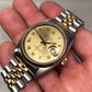 1988 Rolex Datejust 16233 Two Tone Champagne Roman Jubilee Wristwatch