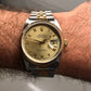 1988 Rolex Datejust 16233 Two Tone Champagne Roman Jubilee Wristwatch