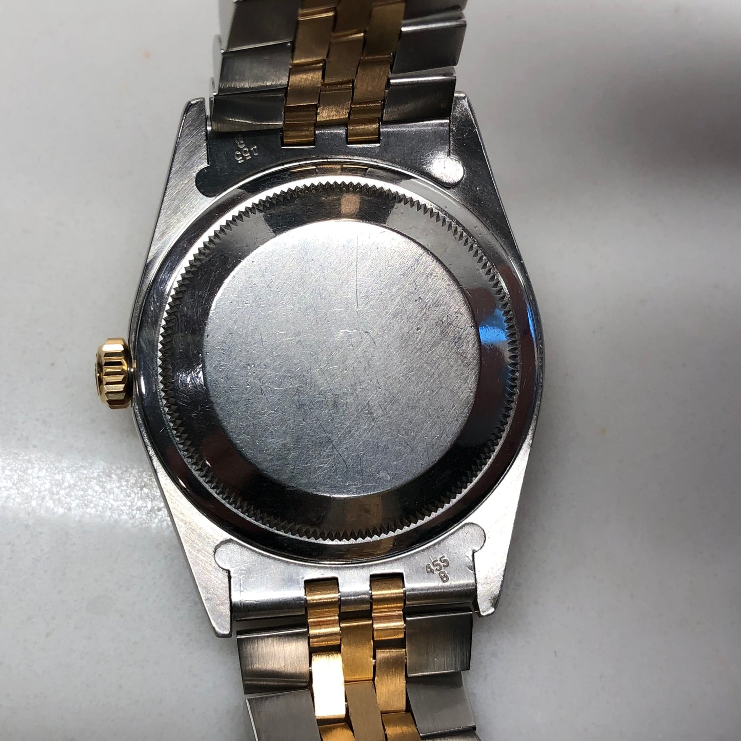 1988 Rolex Datejust 16233 Two Tone Champagne Roman Jubilee Wristwatch