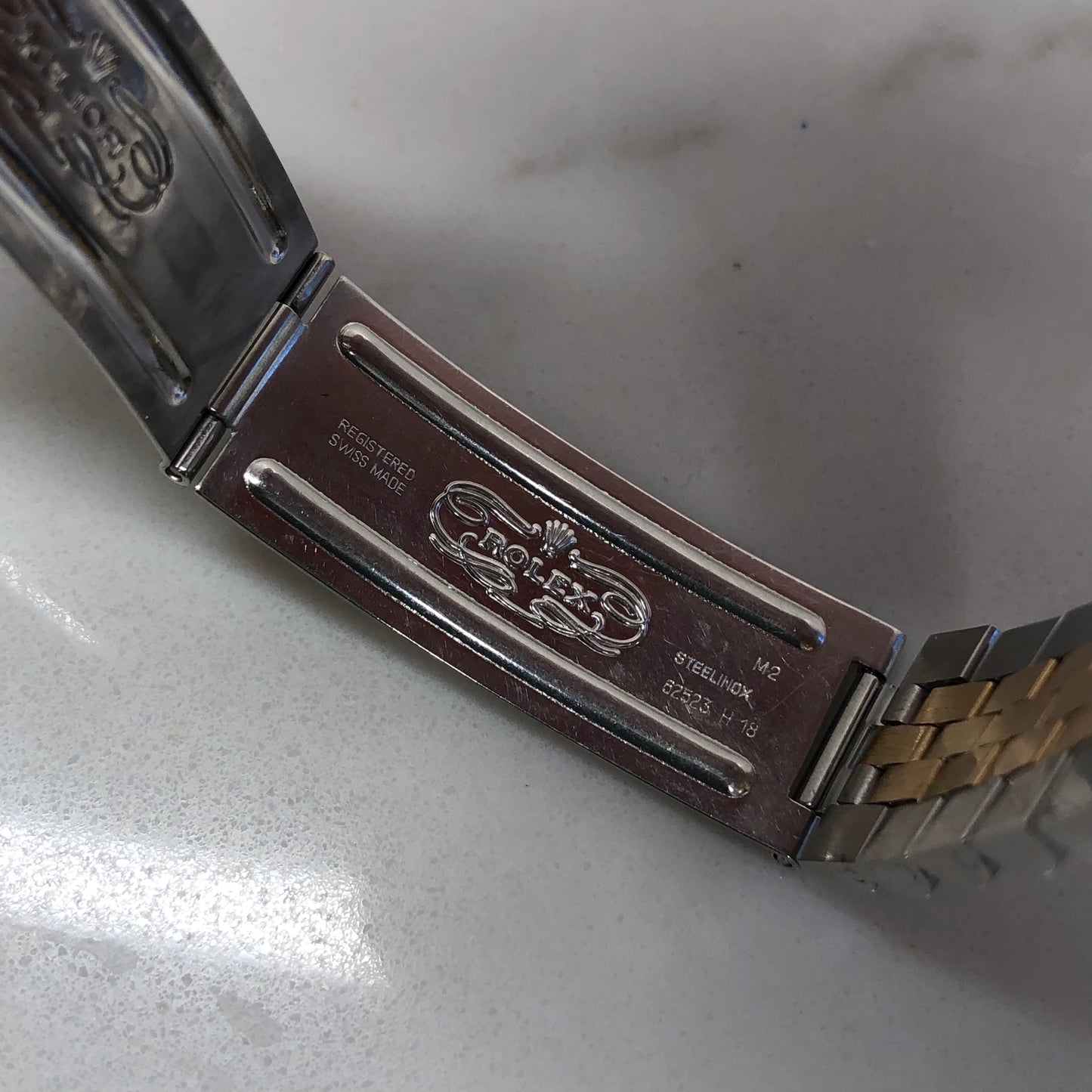 1988 Rolex Datejust 16233 Two Tone Champagne Roman Jubilee Wristwatch