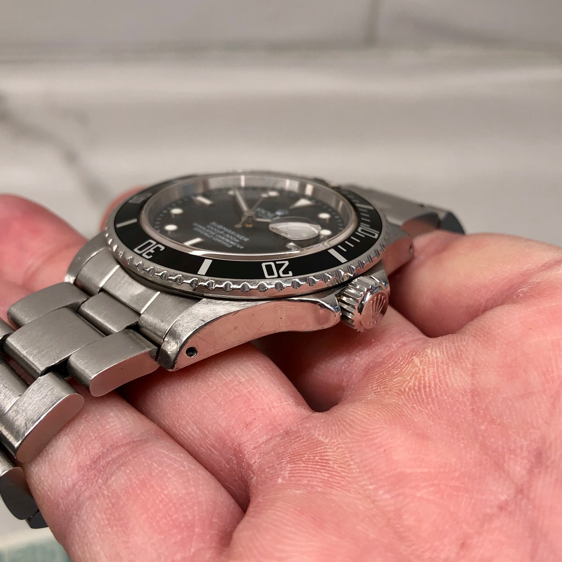 1984 Rolex Submariner Date 16800 Stainless Steel Wristwatch with Papers - HASHTAGWATCHCO