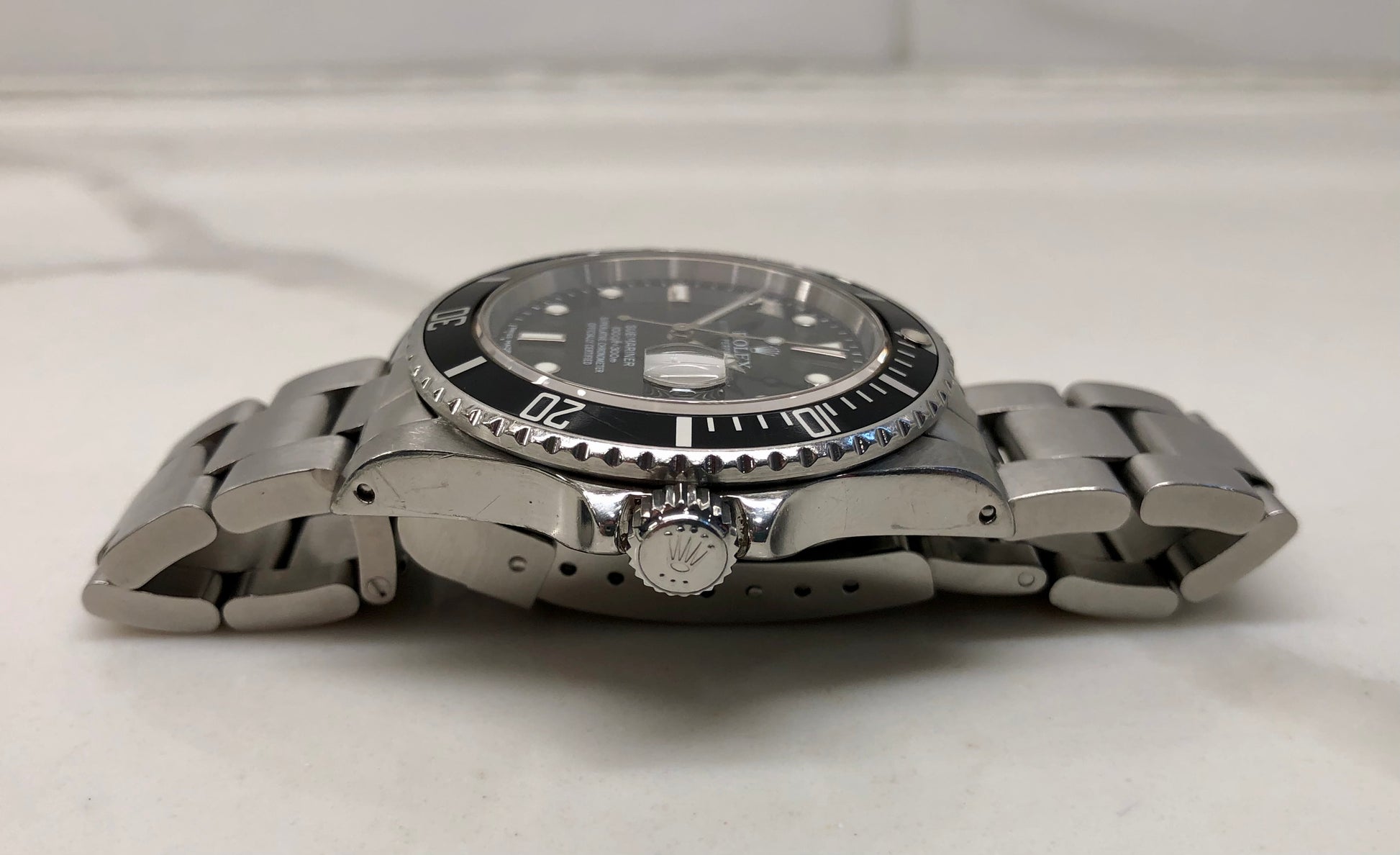 1984 Rolex Submariner Date 16800 Stainless Steel Wristwatch with Papers - HASHTAGWATCHCO