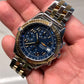 Breitling Chronomat D13050.1 Blue Chronograph Two Tone Automatic Wristwatch