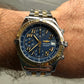 Breitling Chronomat D13050.1 Blue Chronograph Two Tone Automatic Wristwatch