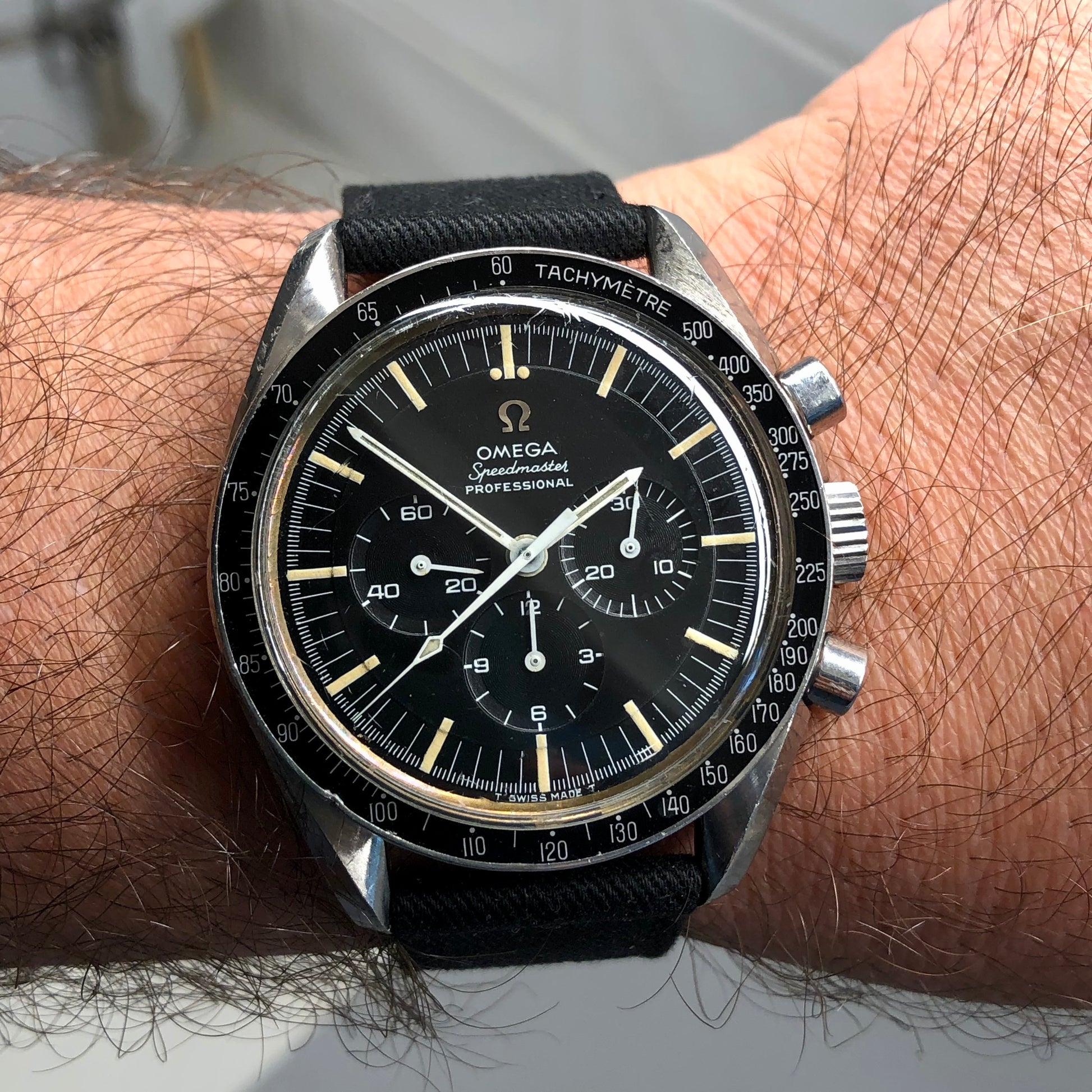 1968 Omega Speedmaster Professional 145.022-68 ST Transitional Chronograph 861 Manual Wristwatch - HASHTAGWATCHCO