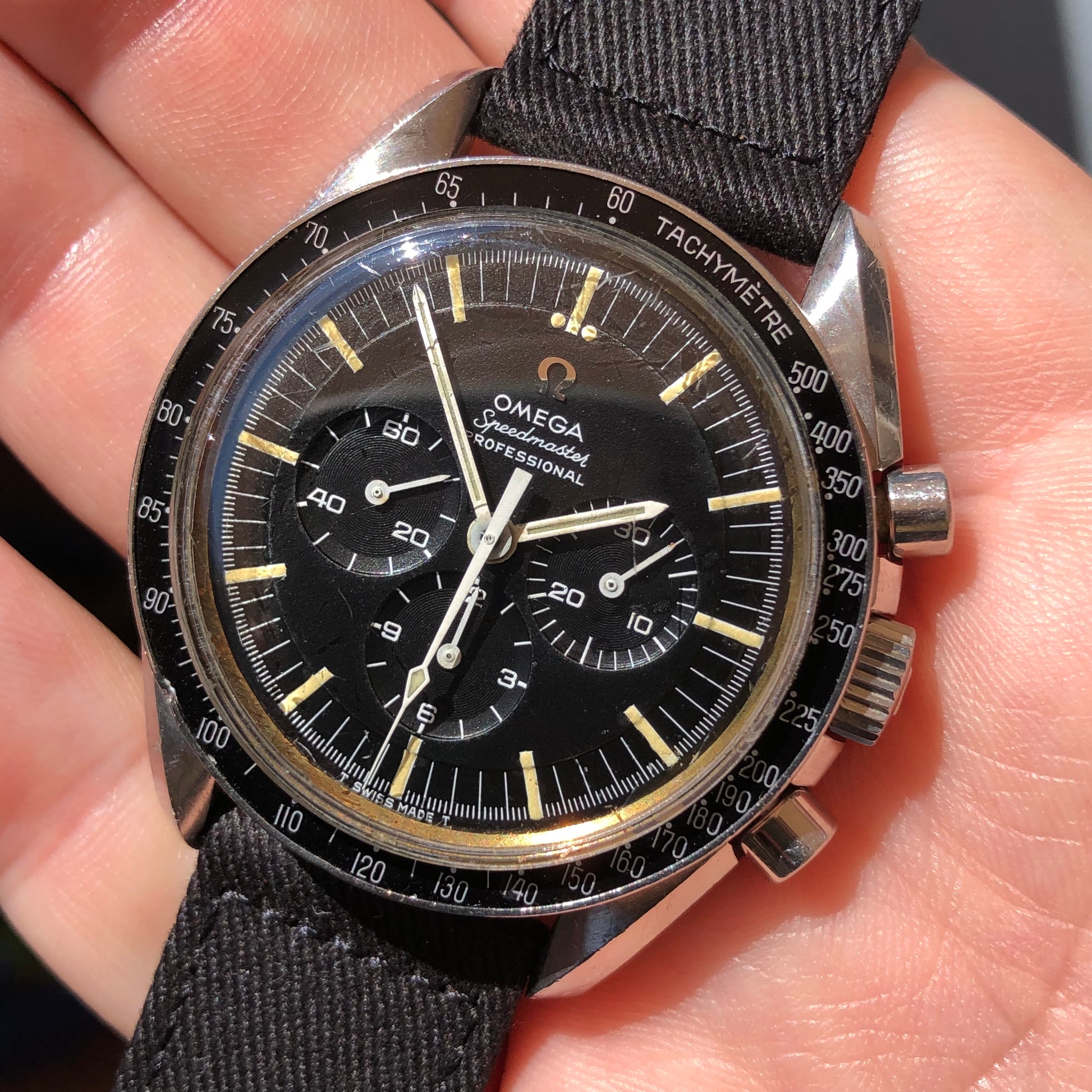 1968 Omega Speedmaster Professional 145.022-68 ST Transitional Chronograph 861 Manual Wristwatch - HASHTAGWATCHCO
