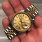 1990 Rolex Datejust 16233 Two Tone Champagne Stick Jubilee Sapphire Wristwatch