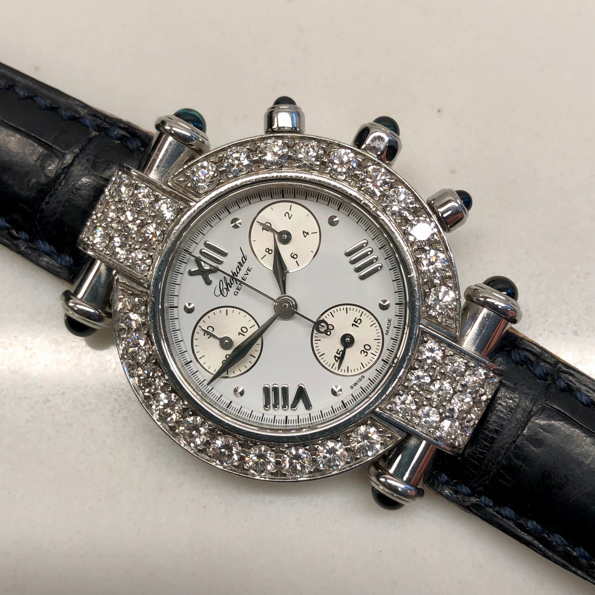 Chopard Imperiale 38/8378-23 Stainless Steel Diamond Bezel Ladies Quartz Wristwatch - HASHTAGWATCHCO