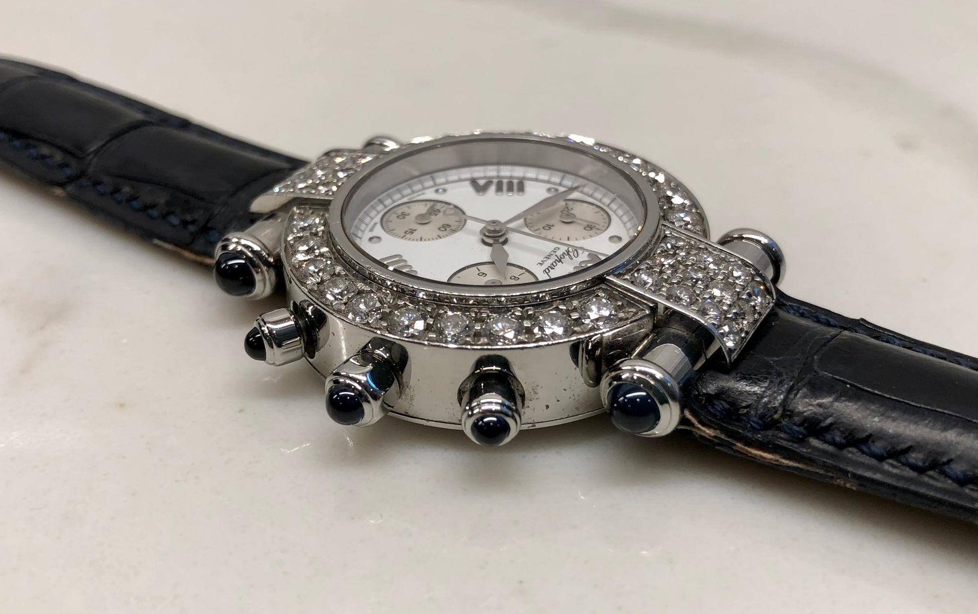 Chopard Imperiale 38/8378-23 Stainless Steel Diamond Bezel Ladies Quartz Wristwatch - HASHTAGWATCHCO