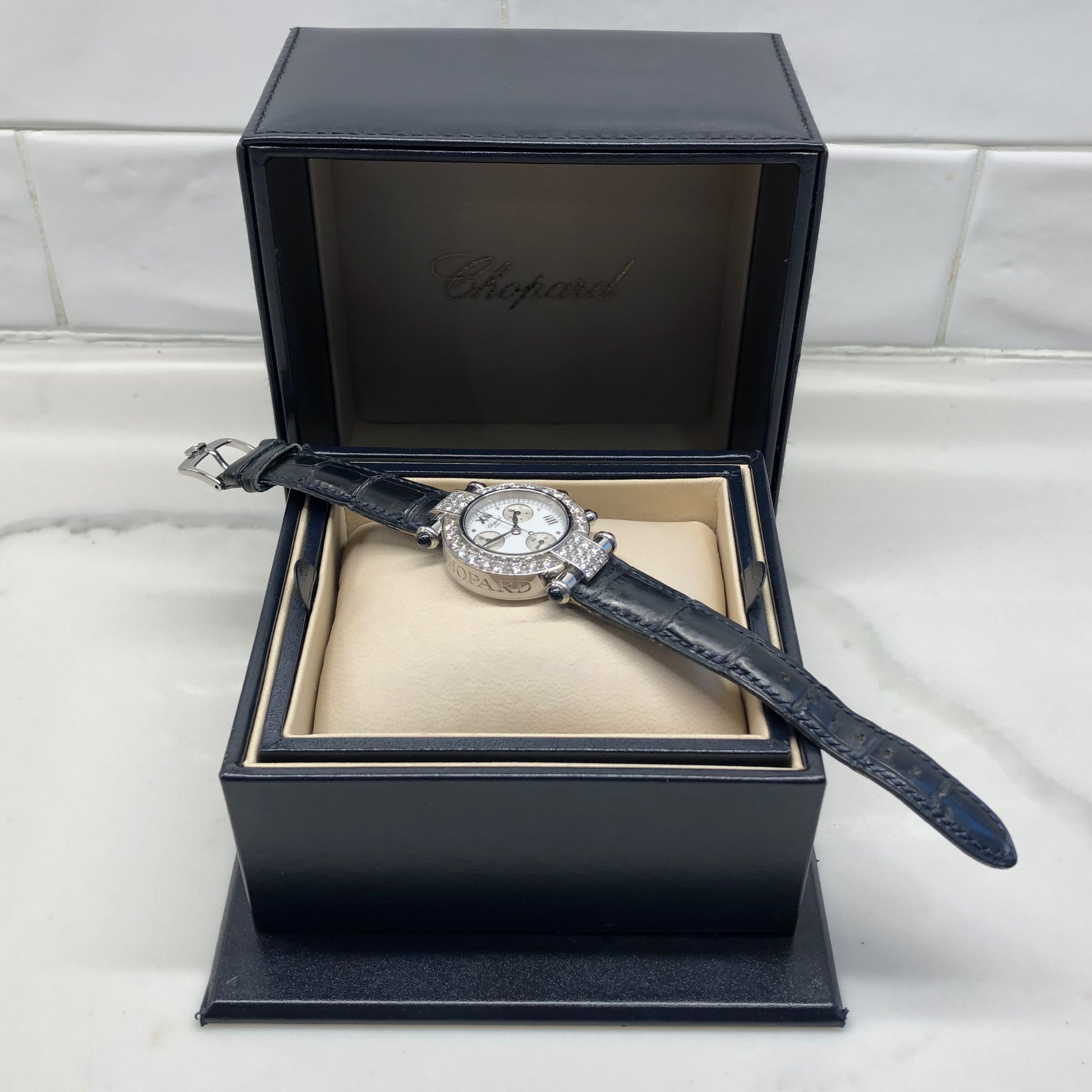 Chopard Imperiale 38/8378-23 Stainless Steel Diamond Bezel Ladies Quartz Wristwatch - HASHTAGWATCHCO