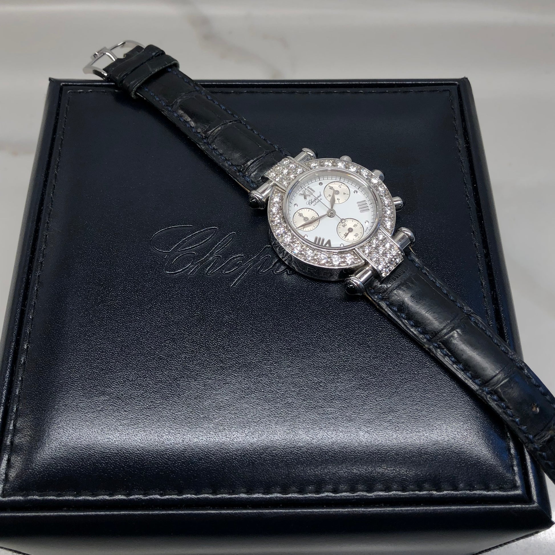 Chopard Imperiale 38/8378-23 Stainless Steel Diamond Bezel Ladies Quartz Wristwatch - HASHTAGWATCHCO
