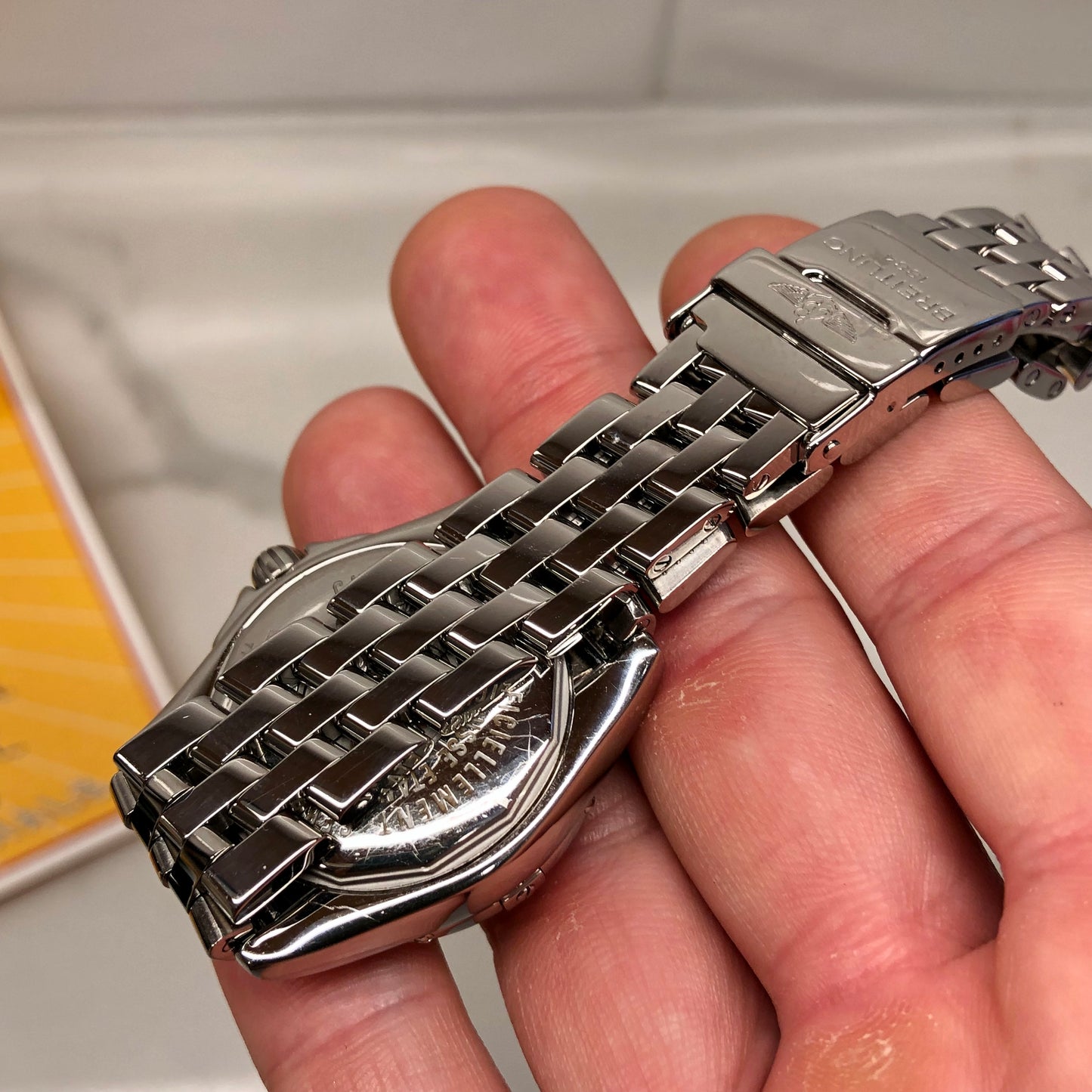 Breitling Cockpit A71356 Steel Diamond Dial Ladies Quartz Wristwatch with Box and Papers