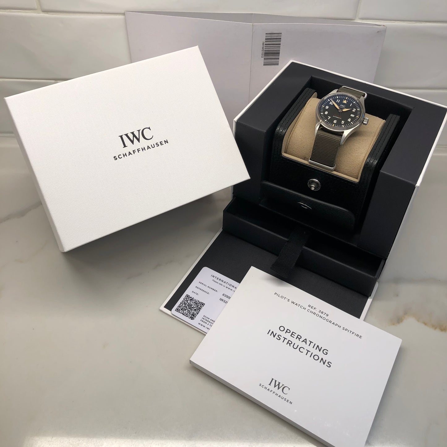 2023 IWC Pilot IW326801 Spitfire Automatic Black Dial Men's Wristwatch with Box and Papers Unworn - Hashtag Watch Company