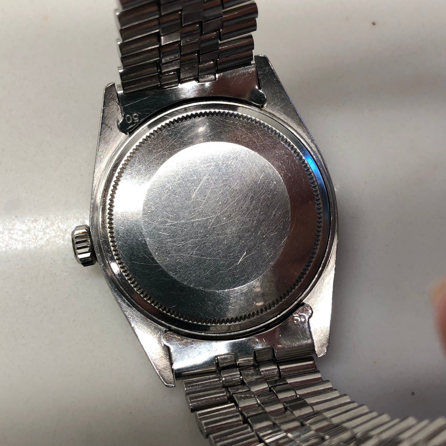 1972 Rolex Datejust 1601 Fluted Bezel Steel Silver Dial Jubilee Automatic Wristwatch