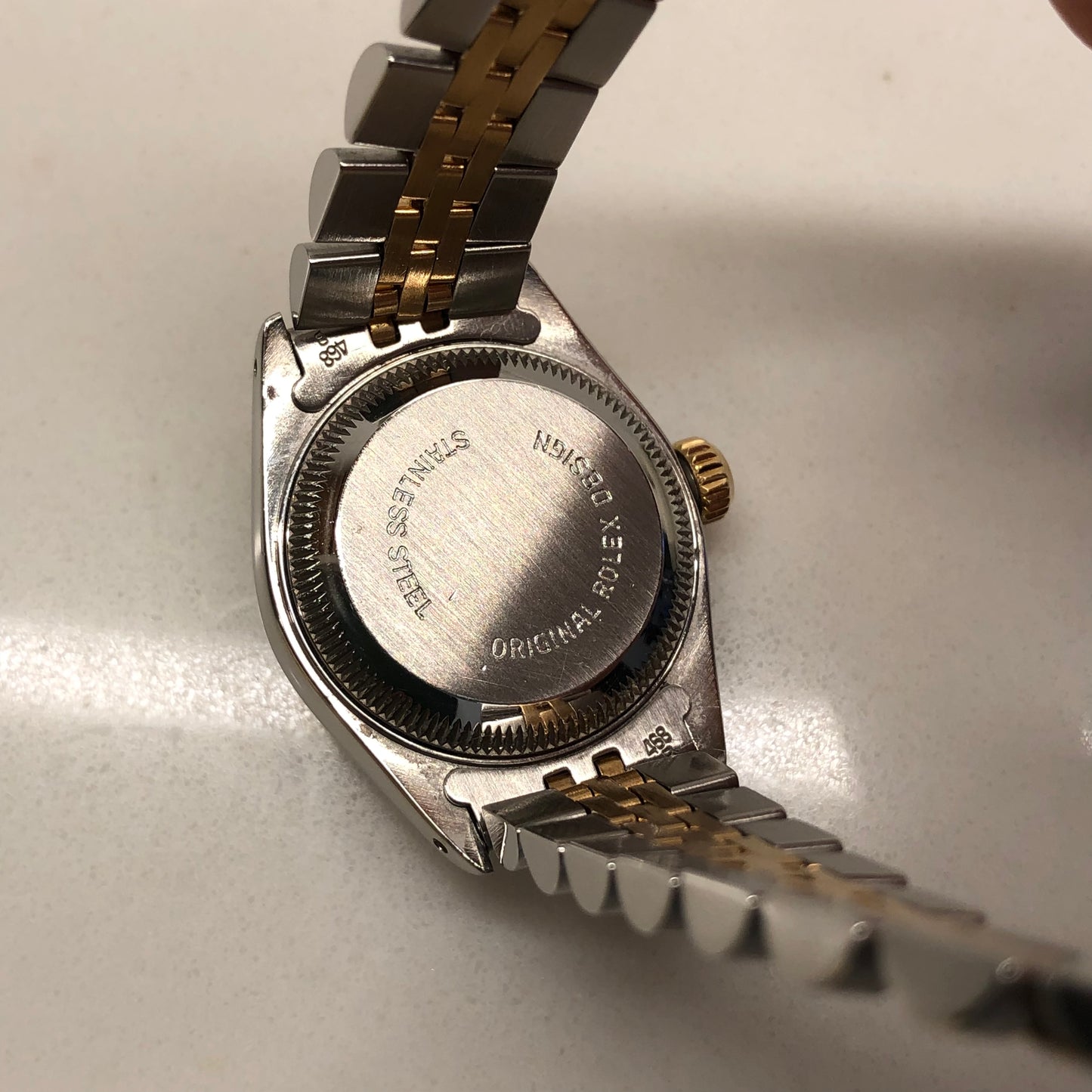1987 Rolex Datejust 69173 White Roman Two Tone Jubilee Ladies Wristwatch