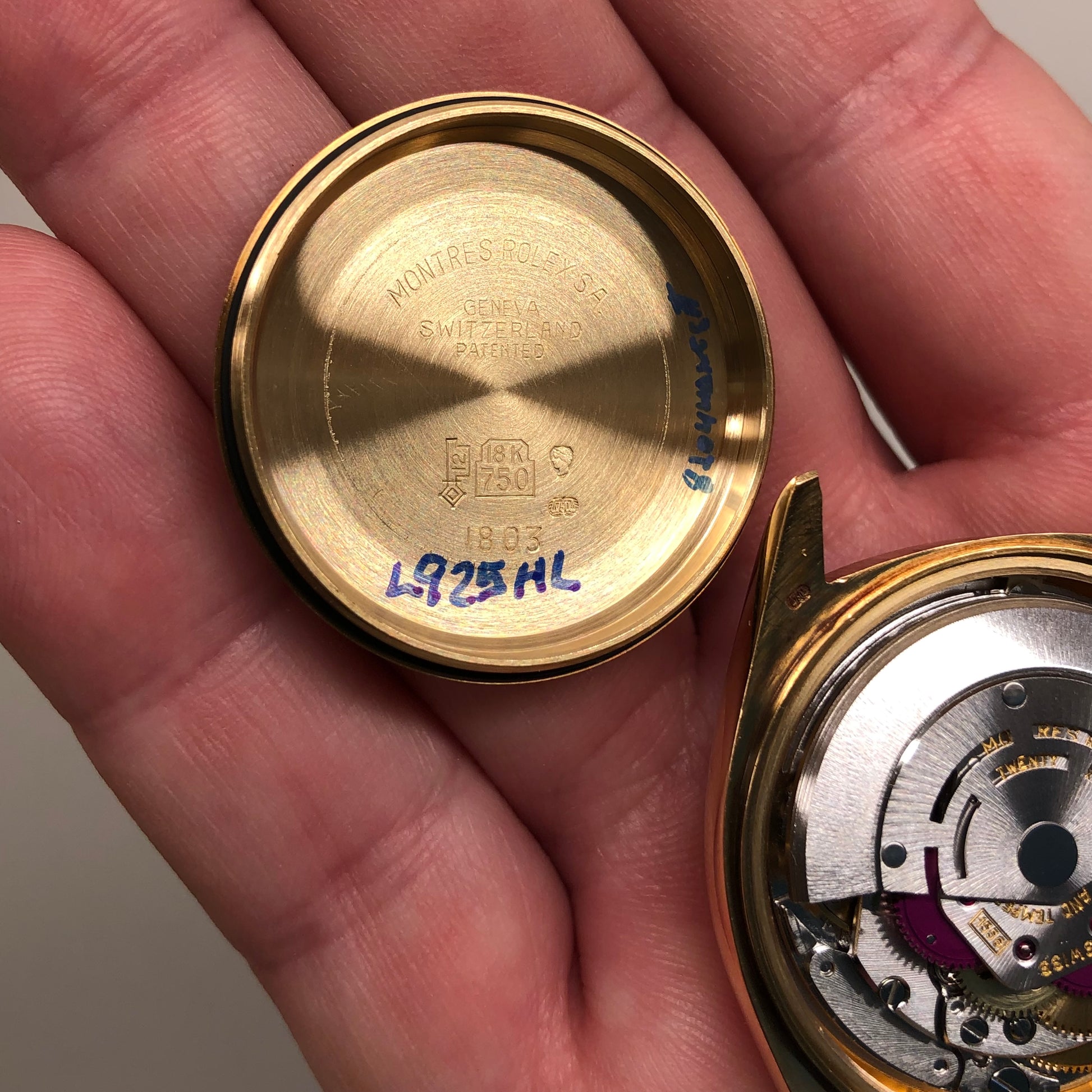 1978 Rolex President 1803 Day Date Yellow Gold Silver Dial Florentine Automatic Wristwatch with Papers - HASHTAGWATCHCO