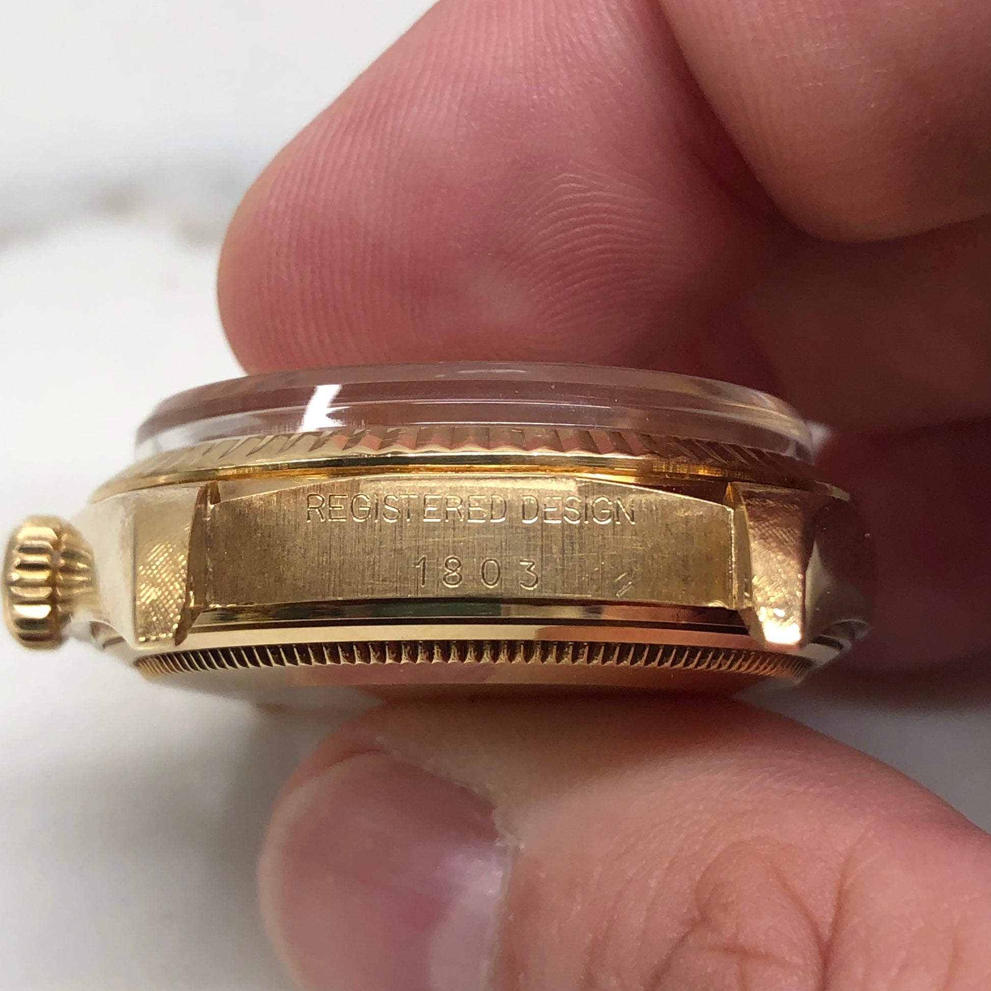 1978 Rolex President 1803 Day Date Yellow Gold Silver Dial Florentine Automatic Wristwatch with Papers - HASHTAGWATCHCO