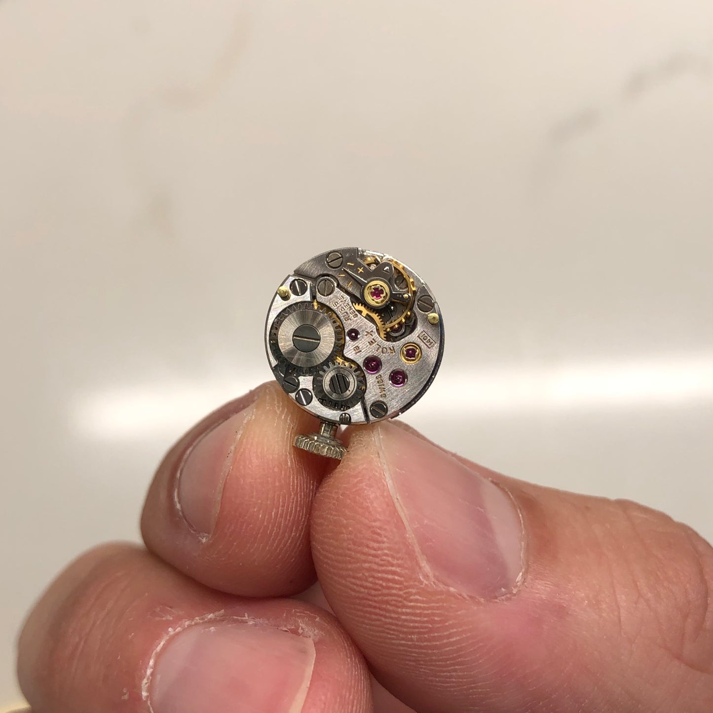 1965 Rolex Orchid Precision 2027 Black Dial 18K White Gold Cocktail Dress Wristwatch