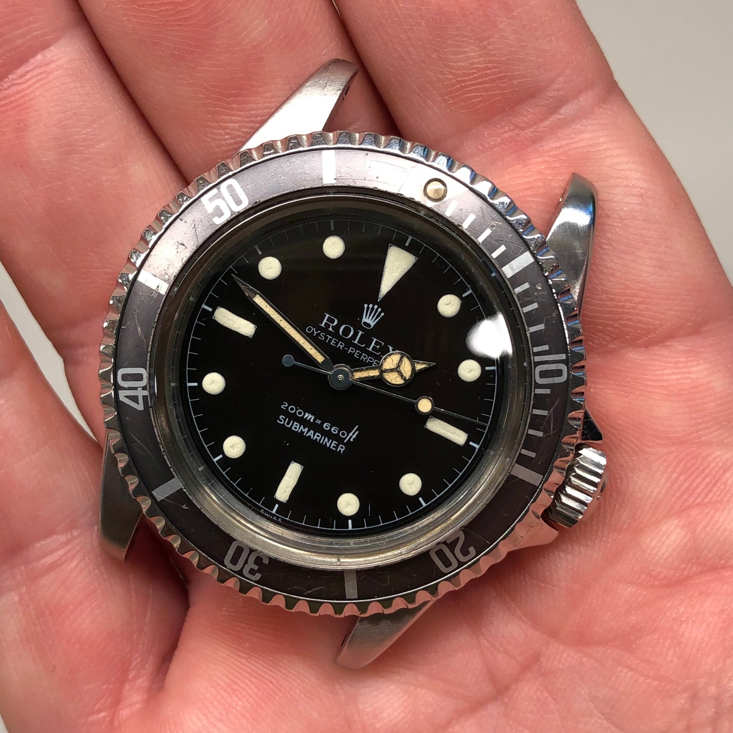1961 Rolex Submariner 5512 Long 5 Insert Steel PCG Automatic Wristwatch