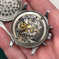 1950s Lemania Multiscale Dial 27CH Stainless Steel Chronograph Wristwatch