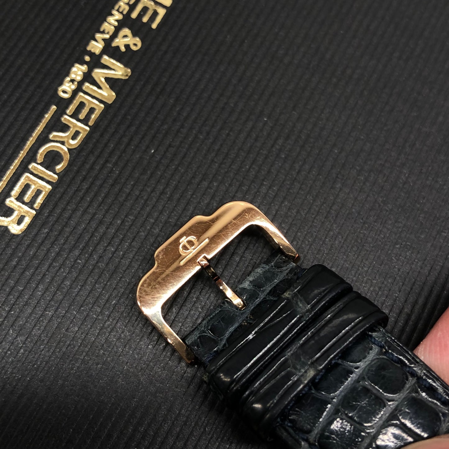 Baume & Mercier 18k Rose Gold Silver Dial 33mm Manual Wind Men’s Wristwatch with Box