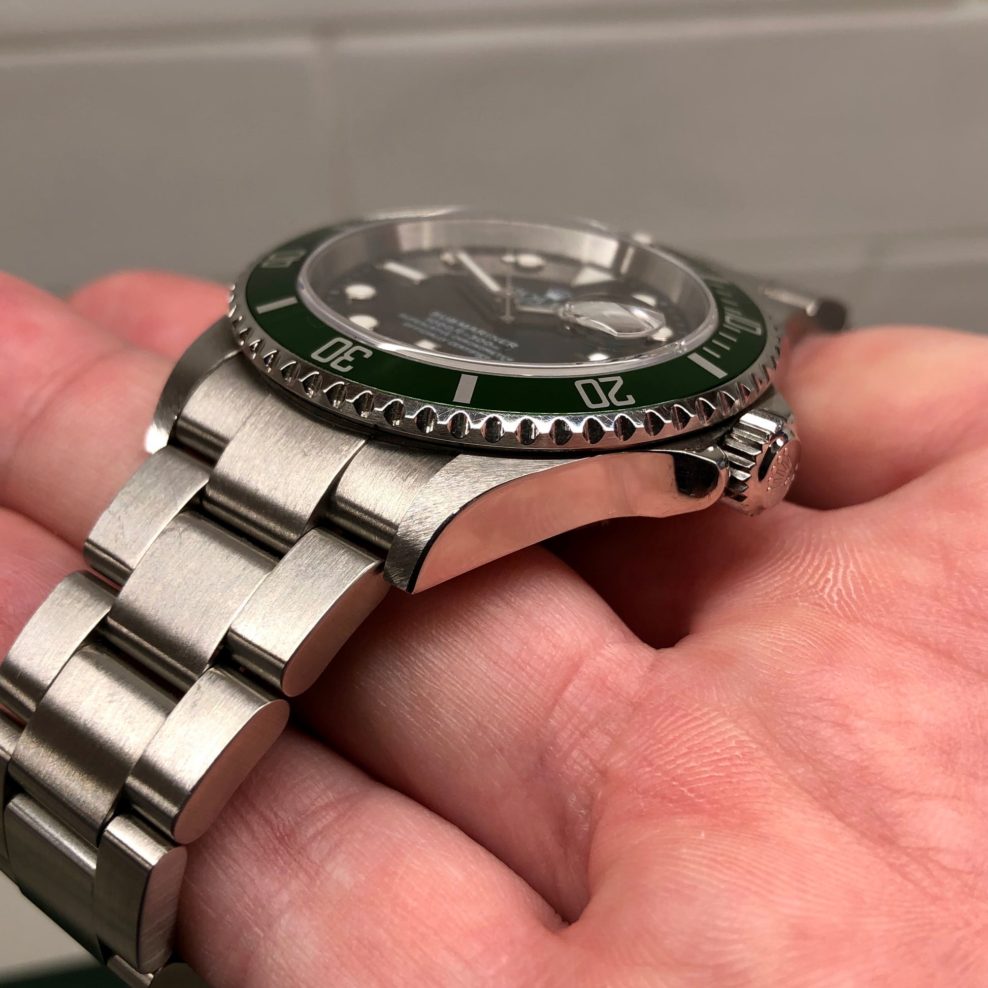 Rolex Submariner 16610LV Kermit Flat Wristwatch