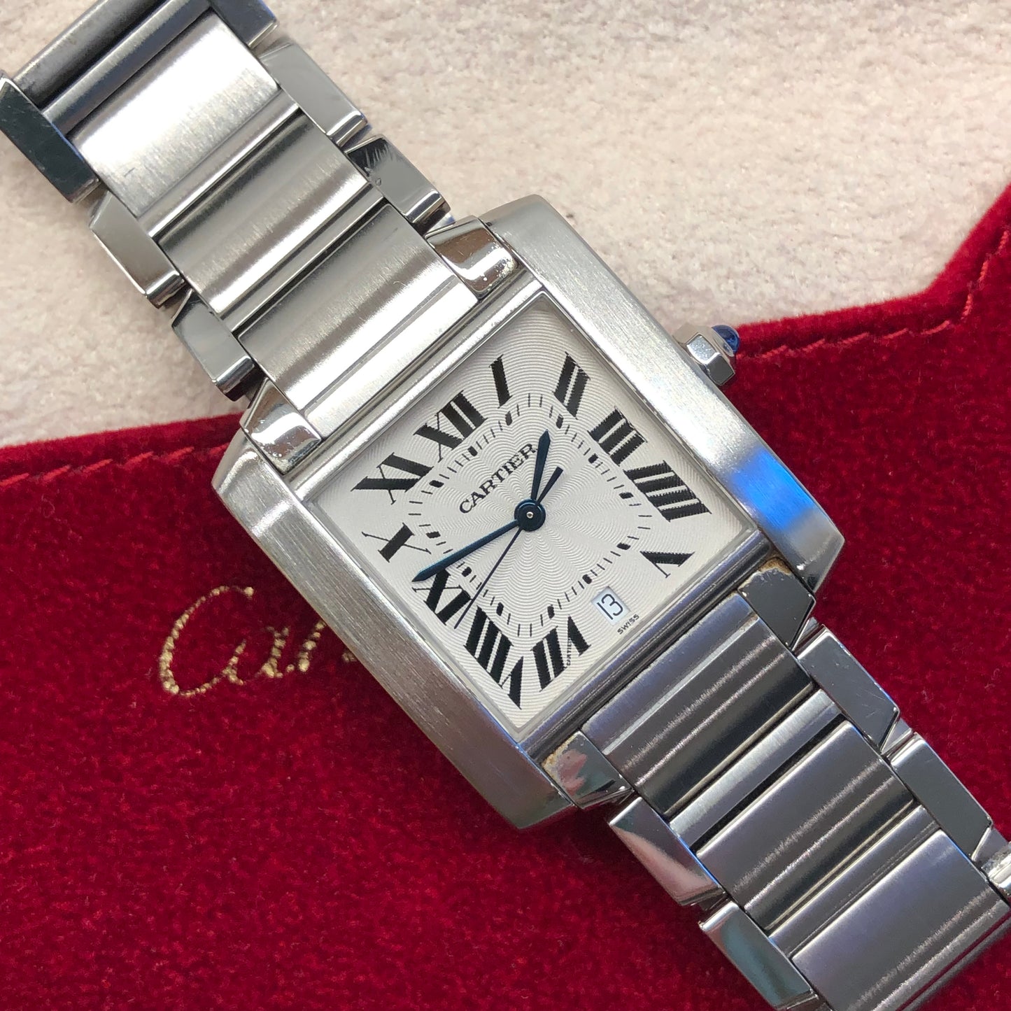 Cartier Tank Francaise 2302 Stainless Steel Automatic Wristwatch