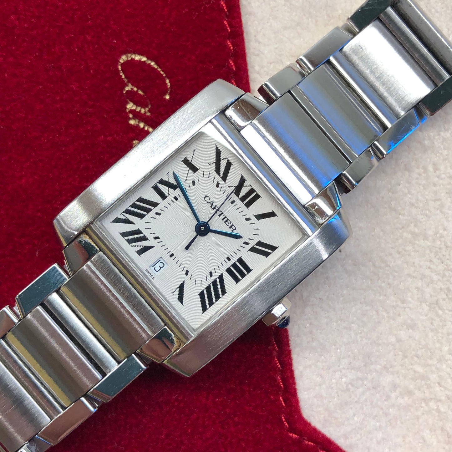 Cartier Tank Francaise 2302 Stainless Steel Automatic Wristwatch