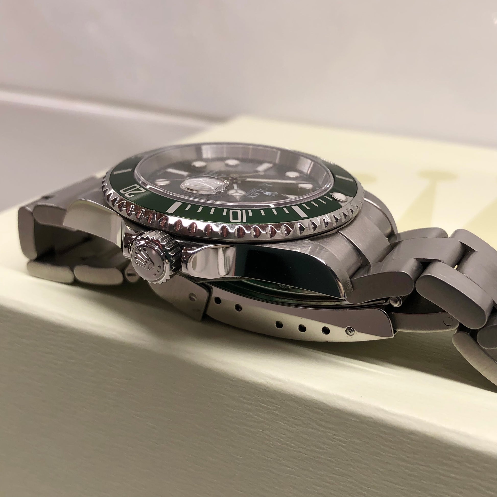 Rolex Submariner 16610LV kermit Watch Print on Canvas. Bold 