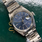 1977 Rolex Date 1500 Blue Dial Stainless Steel Wristwatch