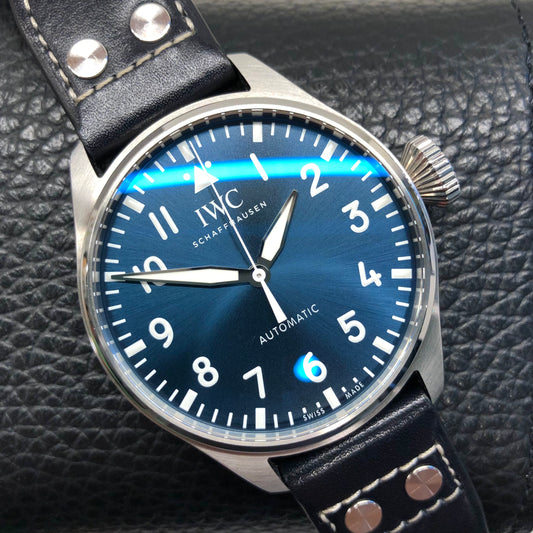 2023 IWC Big Pilot 43 IW329303 Automatic Blue Dial Men's Wristwatch with Box and Papers Unworn - Hashtag Watch Company