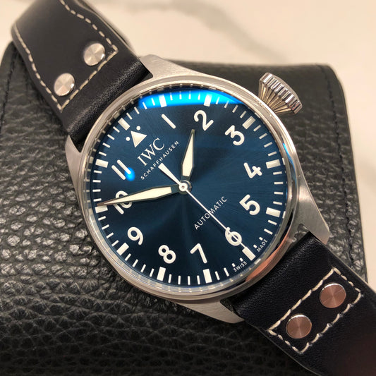 2023 IWC Big Pilot 43 IW329303 Automatic Blue Dial Men's Wristwatch with Box and Papers Unworn - Hashtag Watch Company