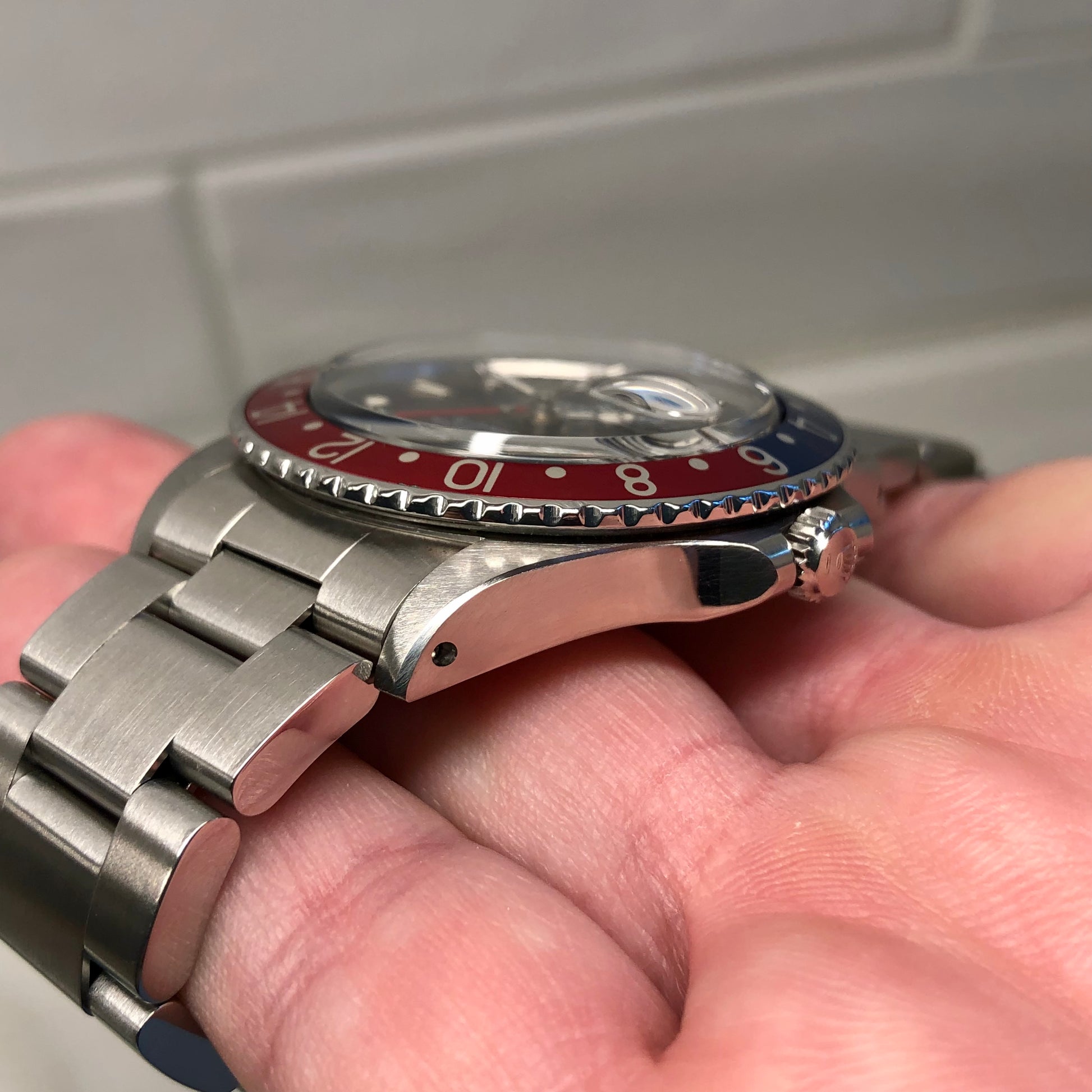 1985 Rolex GMT MASTER 16750 Pepsi Steel Automatic Wristwatch with Box and Papers - HASHTAGWATCHCO