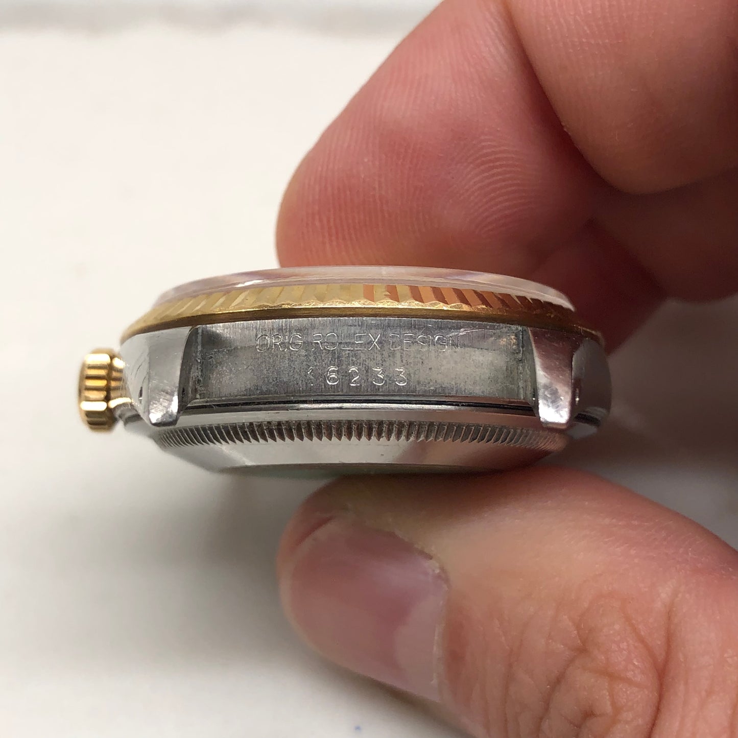 1990 Rolex Datejust 16233 Two Tone Silver Stick Jubilee Sapphire Wristwatch with Papers