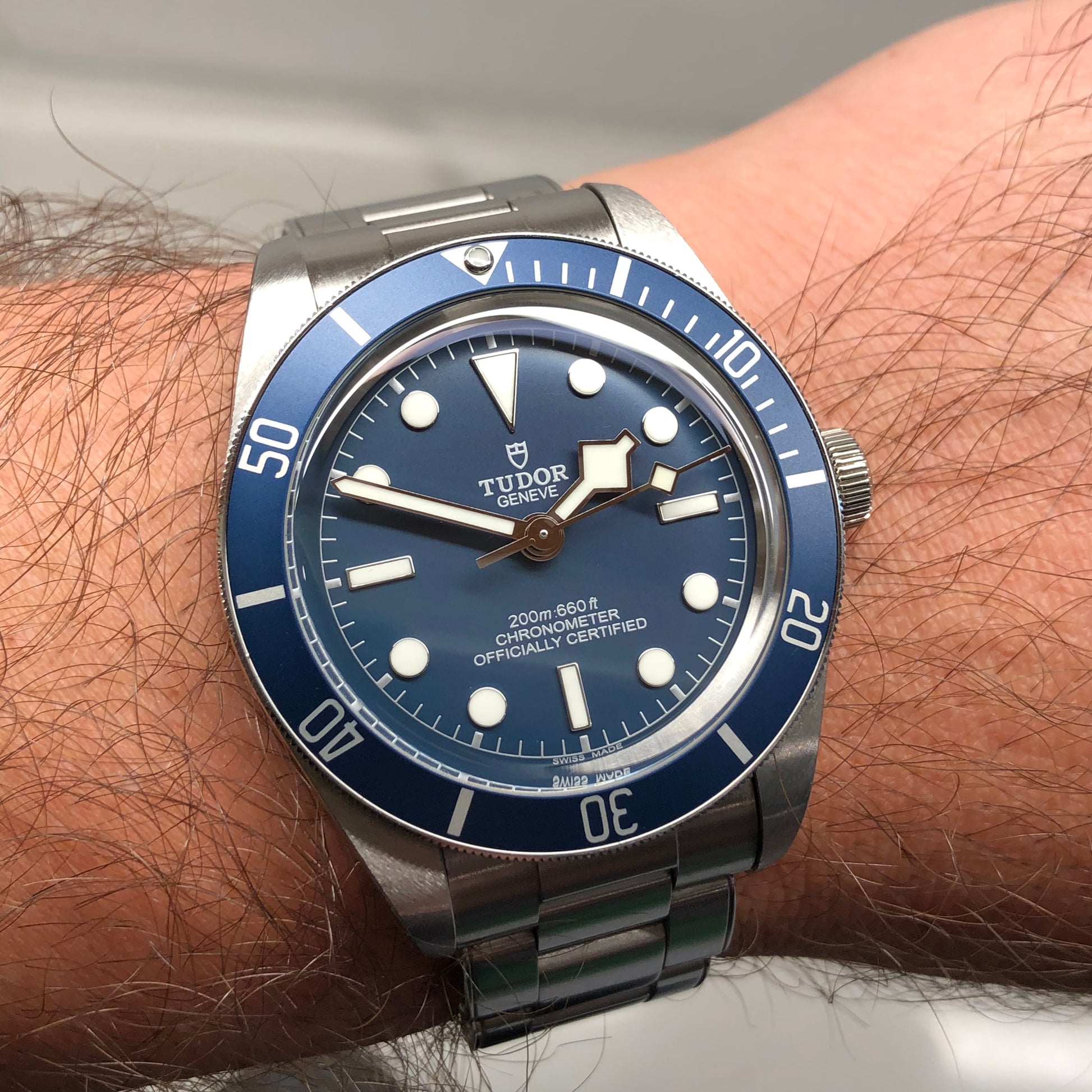 Tudor Black Bay Fifty-Eight 79030B Blue Stainless Steel Wristwatch with Box and Papers - HASHTAGWATCHCO