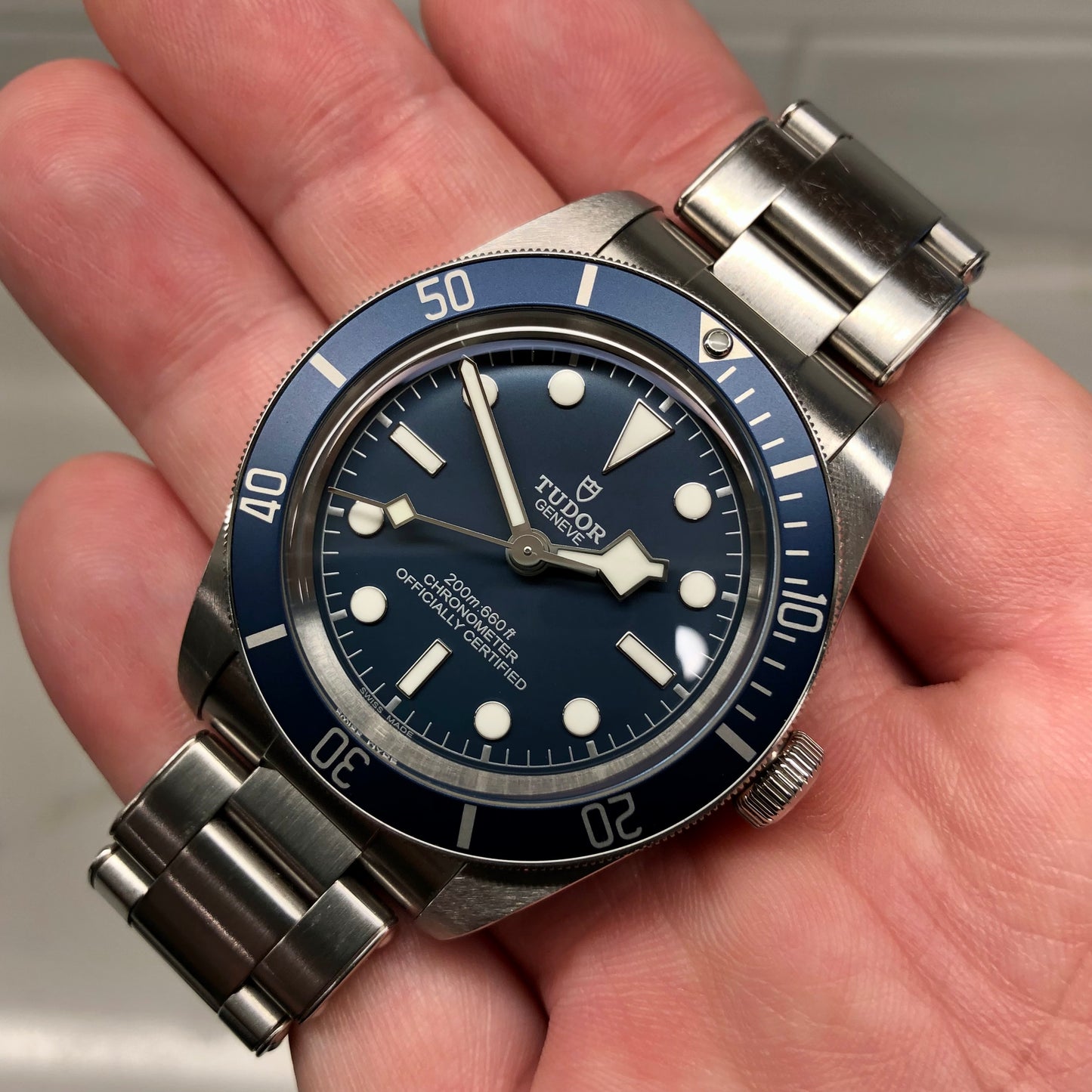 Tudor Black Bay Fifty-Eight 79030B Blue Stainless Steel Wristwatch with Box and Papers - HASHTAGWATCHCO