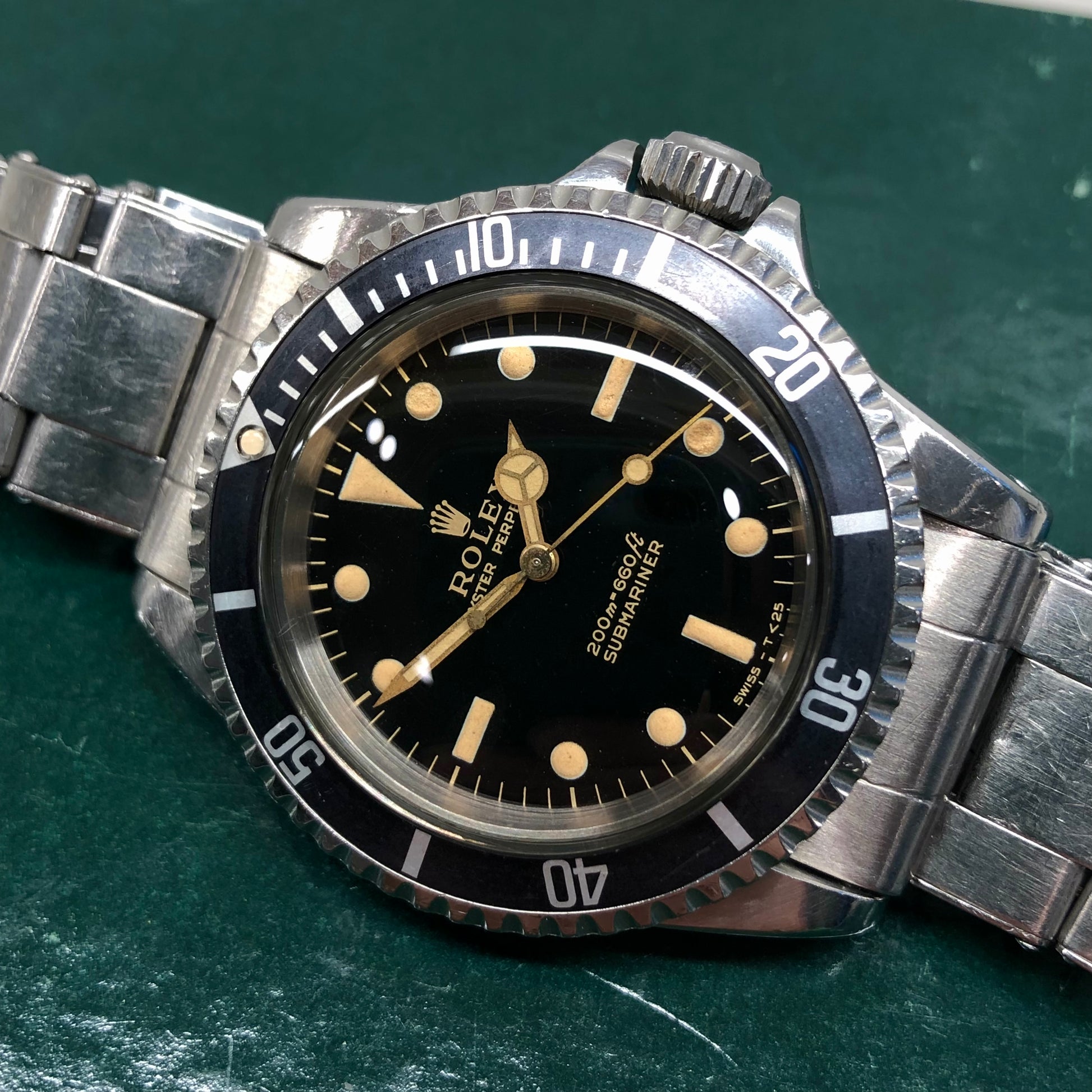 1965 Rolex Submariner 5513 Gilt Dial Meters First Long 5 Insert Stainless Steel Automatic Wristwatch - HASHTAGWATCHCO