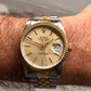 1990 Rolex Datejust 16233 Two Tone Silver Stick Jubilee Sapphire Wristwatch with Papers