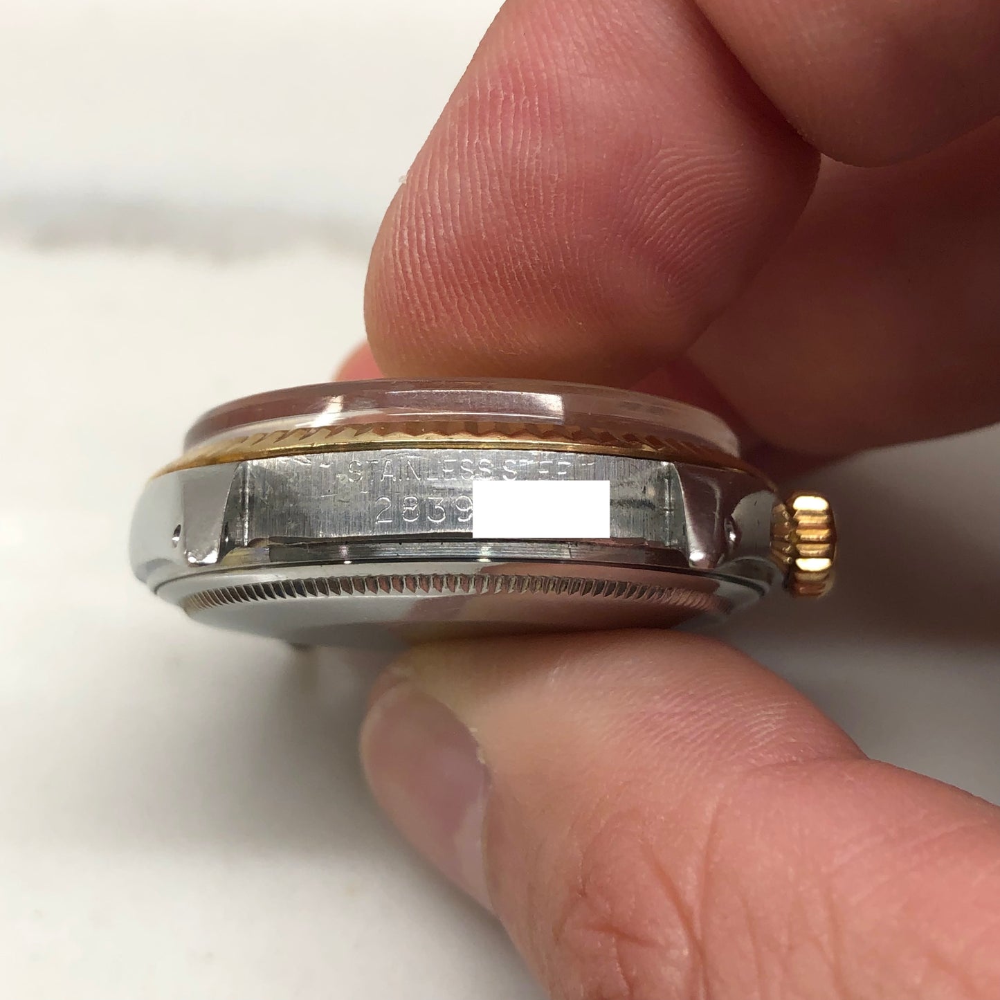 1971 Rolex Datejust 1601 Silver Dial Yellow Gold Fluted Bezel Wristwatch