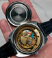 1970s Aquadive Time-Depth Gauge Orange Combination Electronic Steel Vintage Diving Wristwatch