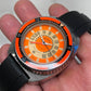 1970s Aquadive Time-Depth Gauge Orange Combination Electronic Steel Vintage Diving Wristwatch