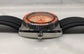 1970s Aquadive Time-Depth Gauge Orange Combination Electronic Steel Vintage Diving Wristwatch