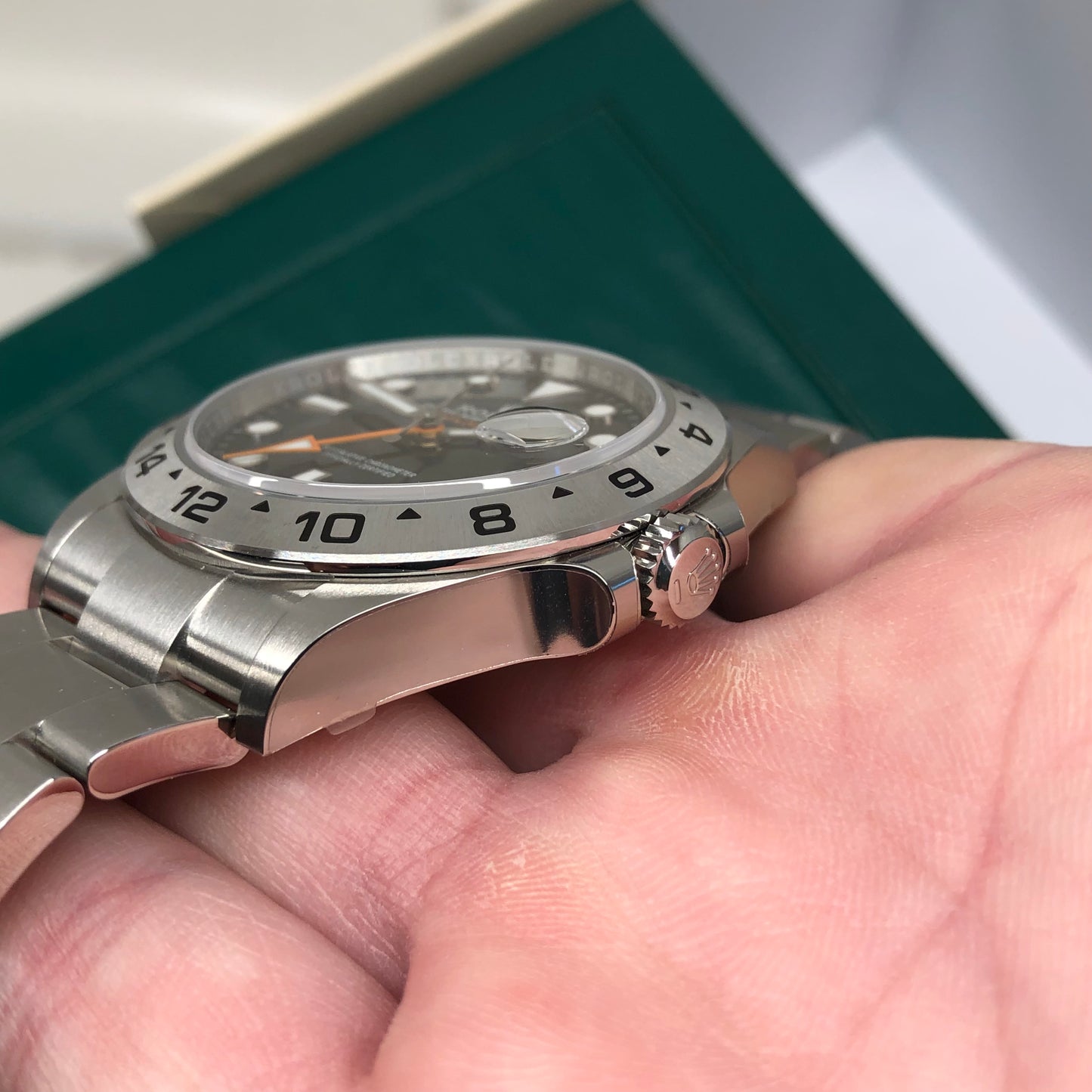 2023 Rolex Explorer II 226570 Black Stainless Steel Wristwatch with Box and Papers Wrapped Unworn