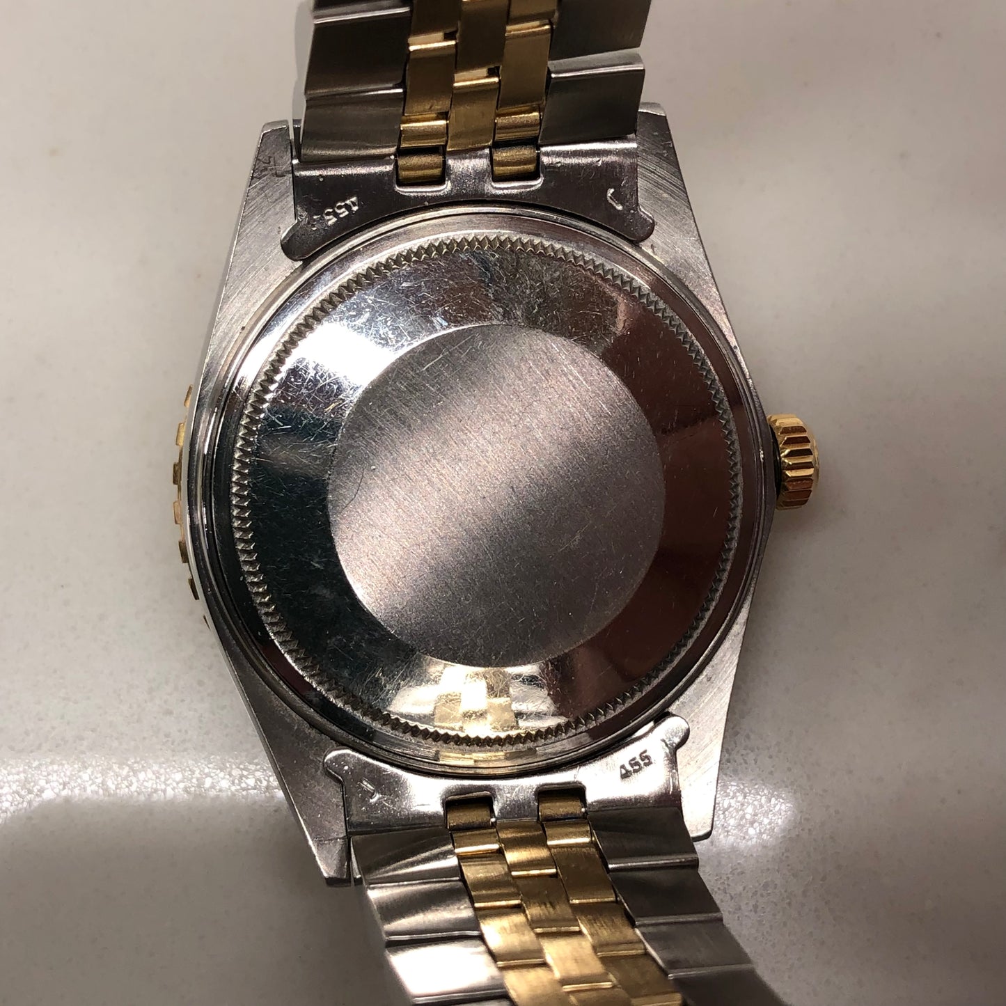 1986 Rolex Datejust Thunderbird 16253 Turn-O-Graph Champange Two Tone Jubilee Wristwatch